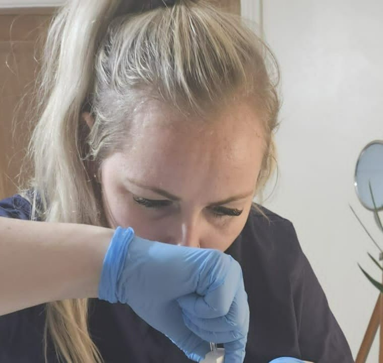 Alicia Marsland at work in the treatment room